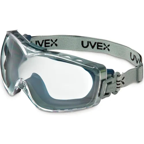 Uvex® Stealth OTG Safety Goggle, Navy Frame, Clear Lens, Anti-Scratch, Anti-Fog