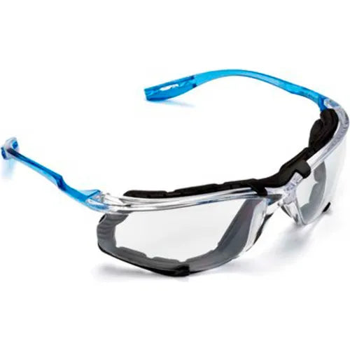 3M™ Virtua™ Safety Glasses with Foam Gasket, Blue Frame, Clear Lens