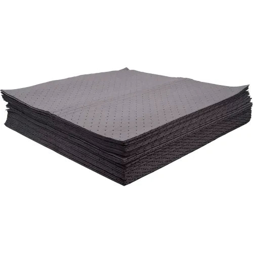 Global Industrial™ Universal Sorbent Pads, Heavyweight, 30"W x 40"L, Gray, 50/Pack