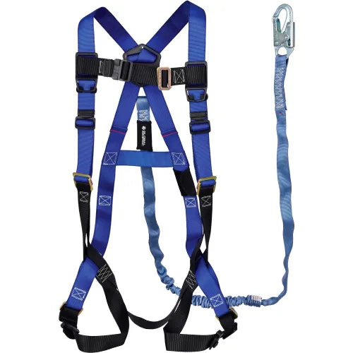 Global Industrial™ Contractor 1D Harness & 6'L Lanyard Combo