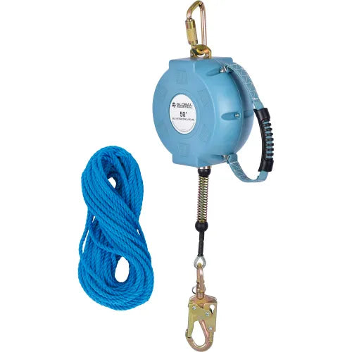 Global Industrial™ 50'L Contractor Self Retracting Lifeline, Galvanized Cable