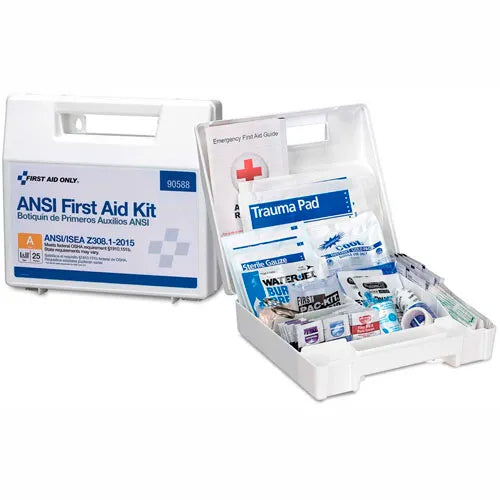 First Aid Only™ 90588 First Aid Kit, 25 Person, ANSI Compliant, Class A, Plastic Case