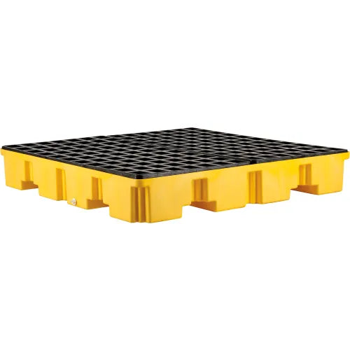 Global Industrial™ 4 Drum Low Profile Spill Containment Pallet with Drain
