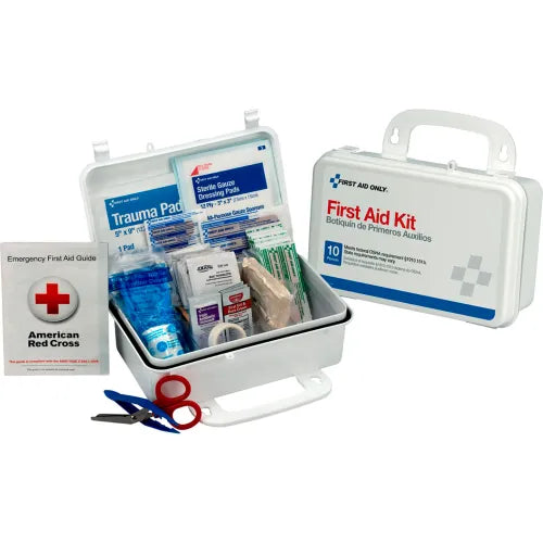 First Aid Only® 10 Person First Aid Kit, Plastic Case
