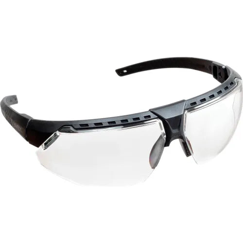 Uvex® Avatar Hydroshield Safety Glasses, Black Frame, Clear Lens, Scratch-Resistant, Hard Coat