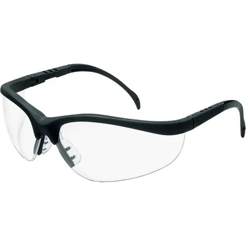 MCR Safety® Klondike® KD110AF Safety Glasses KD1, MatteBlack Frame, Clear Anti-Fog Lens