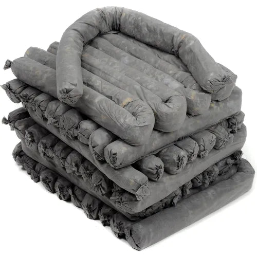 Universal Absorbent Socks, 4'L x 3"W, Gray, 30/Case