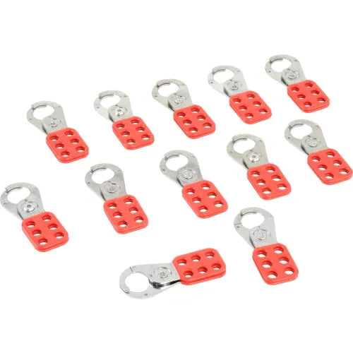 Master Lock® Steel Lockout Hasp, Steel, 1" Jaw Clearance, 420