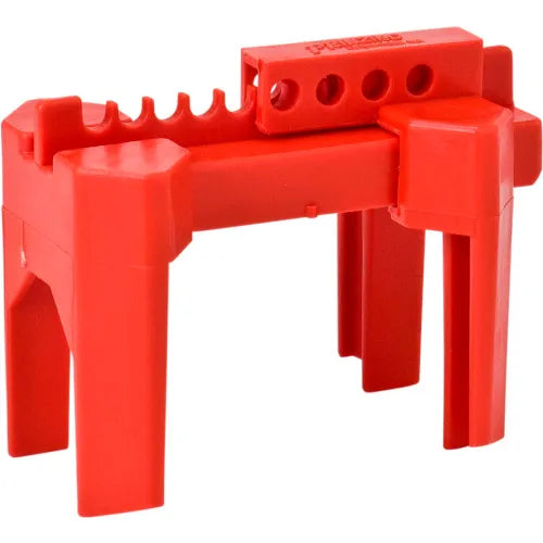 Brady® BS07A-RD 4 Legged Ball Valve Lockout, 1/2" to 2-1/2" Diameter Pipe, Polypropylene