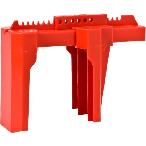 Brady® BS08A-RD 4 Legged Ball Valve Lockout, 2" to 8" Diameter Pipe, Polypropylene