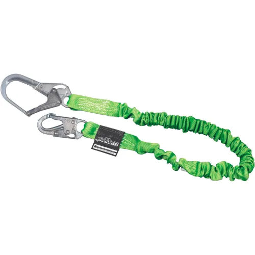 Miller Manyard® II Shock-Absorbing Lanyard, 6-Ft, Locking Snap & Rebar Hook, 219M-Z7/6FTGN