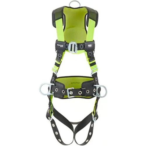 Honeywell Miller® H500 Construction Comfort Harness with Front & Side D-Rings, 2XL, Green