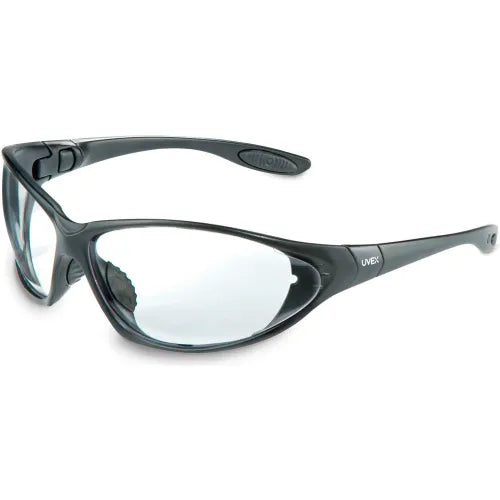 Uvex® Seismic Hydroshield Glasses, Black Frame, Clear, Scratch-Resistant, Hard Coat, Anti-Fog