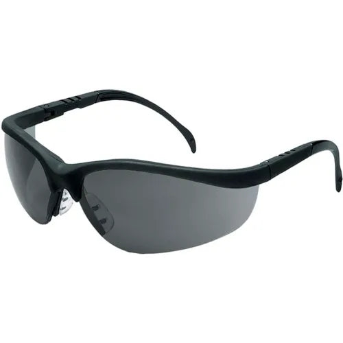 MCR Safety® Klondike® KD112 Safety Glasses KD1, MatteBlack Finish Frame, Gray Lens