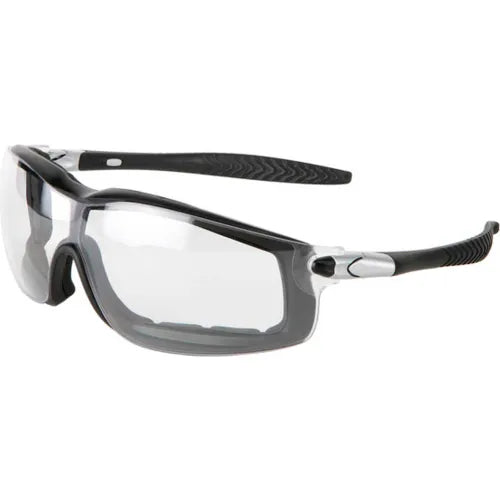 MCR Safety® RT110AF Safety Glasses RT1 Series, Black Frame, Clear Anti-Fog Lens