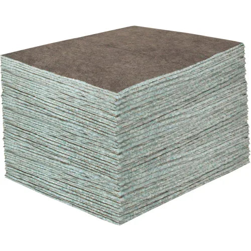 DuraSoak™ Medium-Duty Absorbent Pads, 30.3 Gallon Capacity, 15" x 19", 100 Pads/Case