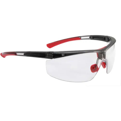 Uvex by Honeywell&#174; North Adaptec Safety Glasses, Black Frame, Clear Lens, Anti-Fog, Regular