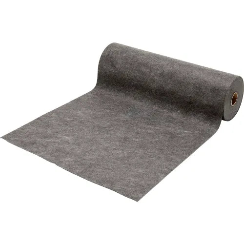 Global Industrial&#153; Universal Sorbent Barrier Spill Mat, Heavyweight, 36&quot;W x 100'L, Gray