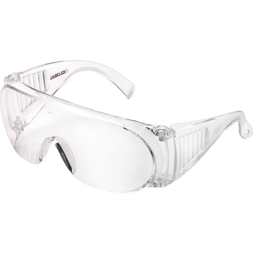 Global Industrial&#153; OTG Visitor Safety Glasses, Scratch Resistant, Clear Lens/Frame - Pkg Qty 10