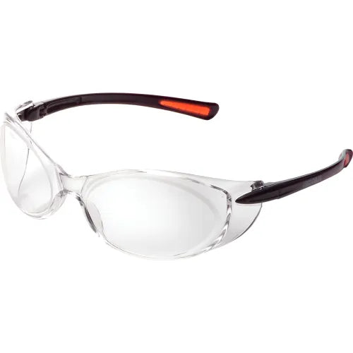 Global Industrial&#153; Frameless Safety Glasses, Side Shields, Anti-Fog, Clear Lens, Black Frame