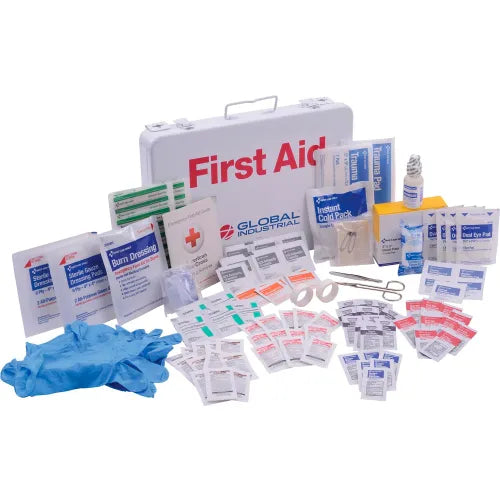 Global Industrial&#153; First Aid Kit, 50 Person, ANSI Compliant, Metal Gasketed Case