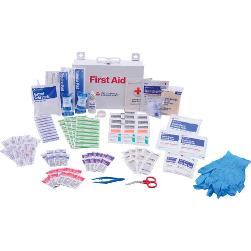 Global Industrial&#153; First Aid Kit, 25 Person, ANSI Compliant, Metal Case