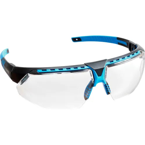 Uvex&#174; Avatar Hydroshield Safety Glasses, Blue Frame, Clear Lens, Scratch-Resistant, Anti-Fog