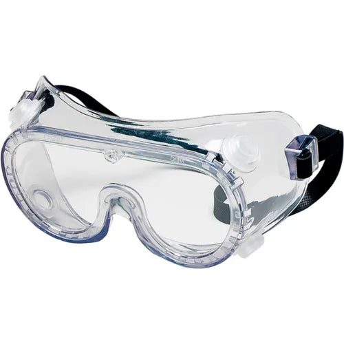 MCR Safety 2235R Chemical Splash Safety Goggles, Indirect Vent, Rubber Strap, Clear AF Lens