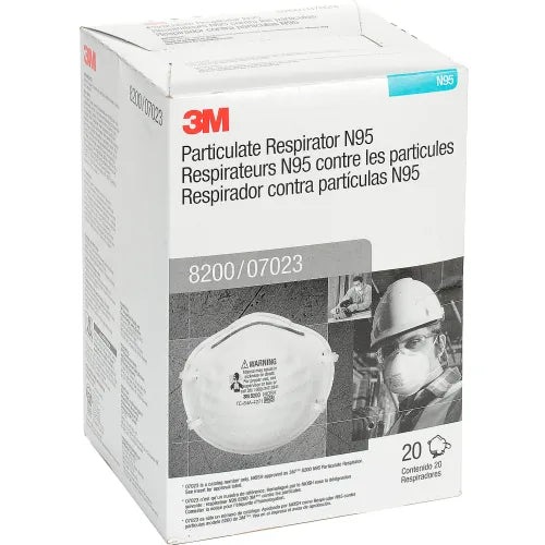 3M&#8482; 8200/07023(AAD) N95 Disposable Particulate Respirator, Box of 20