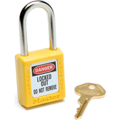 Master Lock® Safety 410 Series Zenex™ Thermoplastic Padlock, Yellow, 410YLW