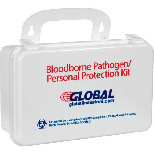 Global Industrial&#153; Small Industrial Bloodborne Pathogens Kit with CPR Mask, Weatherproof Case