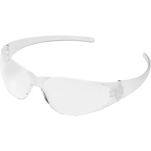 MCR Safety CK110AF Checkmate Safety Glasses, Clear Lens, Clear Frame, Hard Coat