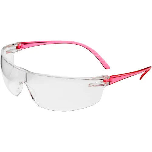 Uvex&#174; SVP208 Safety Glasses, Pink Frame, Clear Lens - Pkg Qty 10