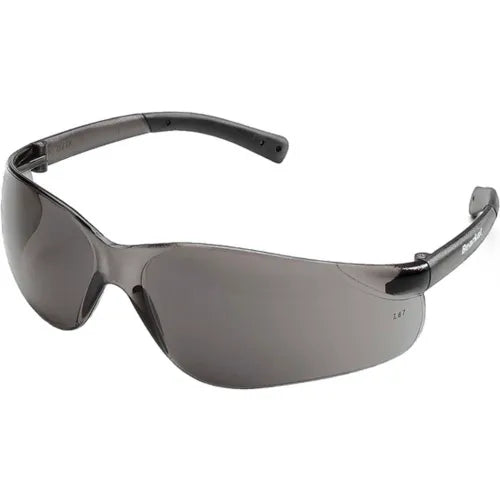 MCR Safety BK112 Safety Glasses with Gray Lens Soft Non-Slip Temple Material