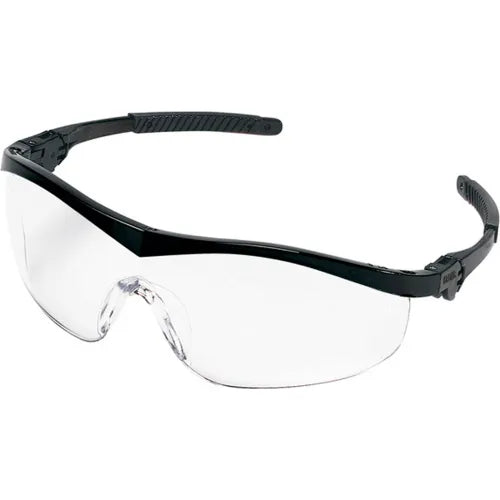 MCR Safety&#174; ST110 Safety Glasses ST1 Series, Black Frame, Clear Lens.