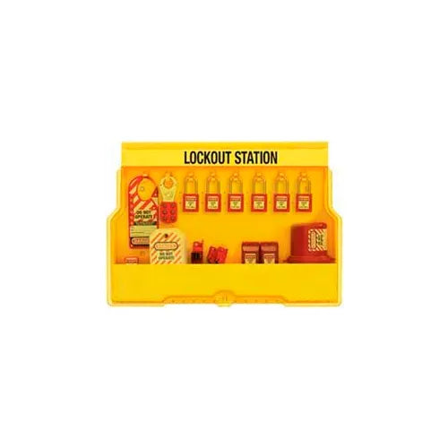 Master Lock® Lockout Station, Electrical Focus, Zenex™ Thermoplastic Padlocks, S1850E410